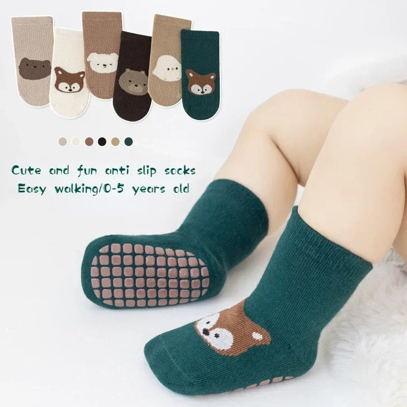 Baby Non-Slip Socks – Soft Cotton Indoor Grip Socks