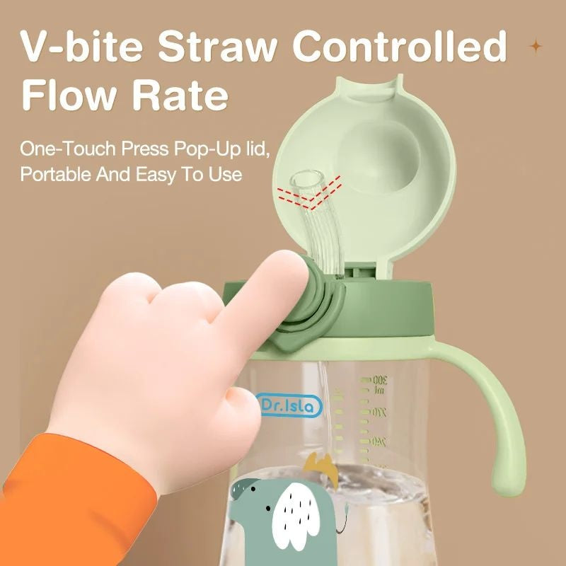 Baby Water Bottle – Portable 300ml Leakproof Sippy Cup