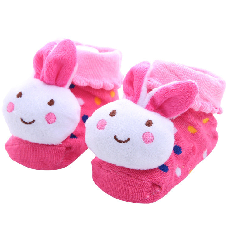 Non-Slip Baby Socks – Cotton Cartoon Floor Socks Red One size