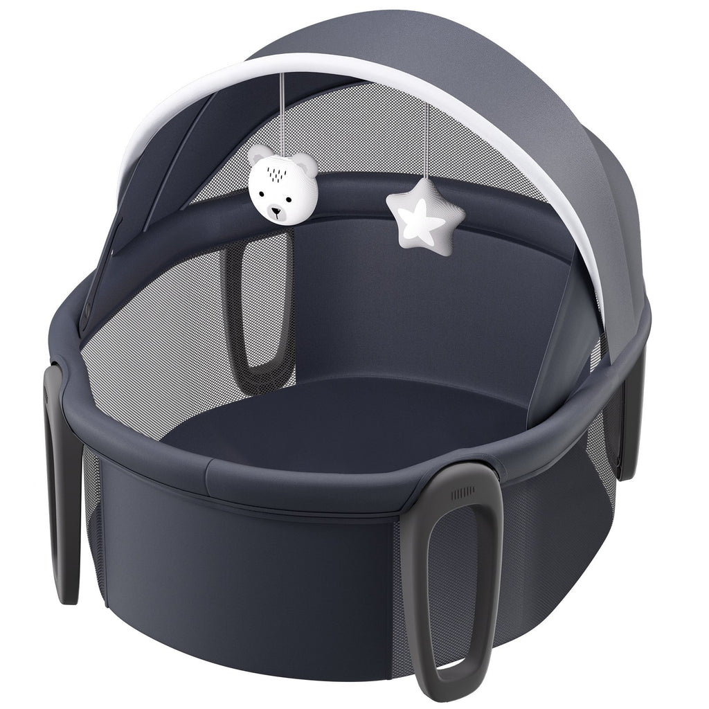Portable Baby Bassinet – Folding Travel Dome by VEVOR Dark Gray