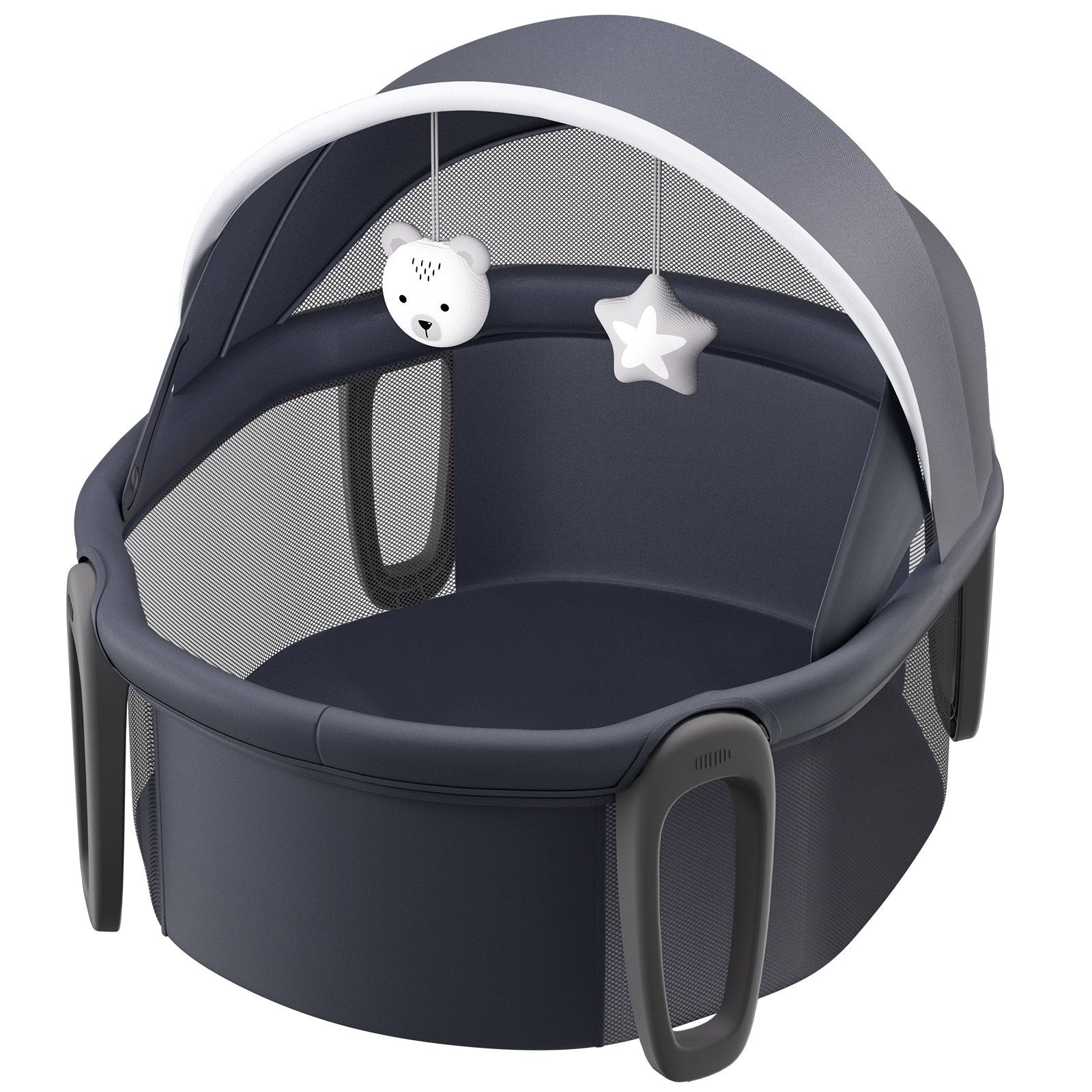 Portable Baby Bassinet – Folding Travel Dome by VEVOR Dark Gray