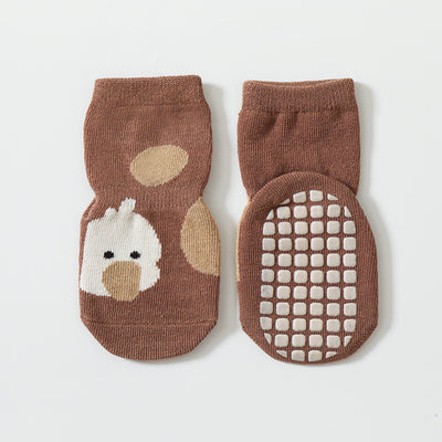 Baby Non-Slip Socks – Autumn & Winter Tube Socks Coffee Color