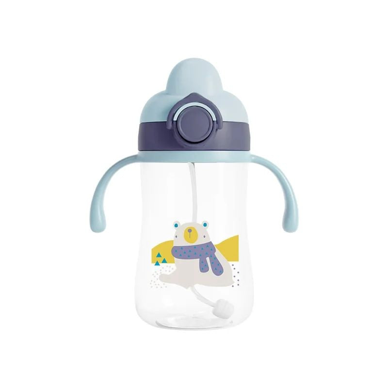 Baby Water Bottle – Portable 300ml Leakproof Sippy Cup Blue
