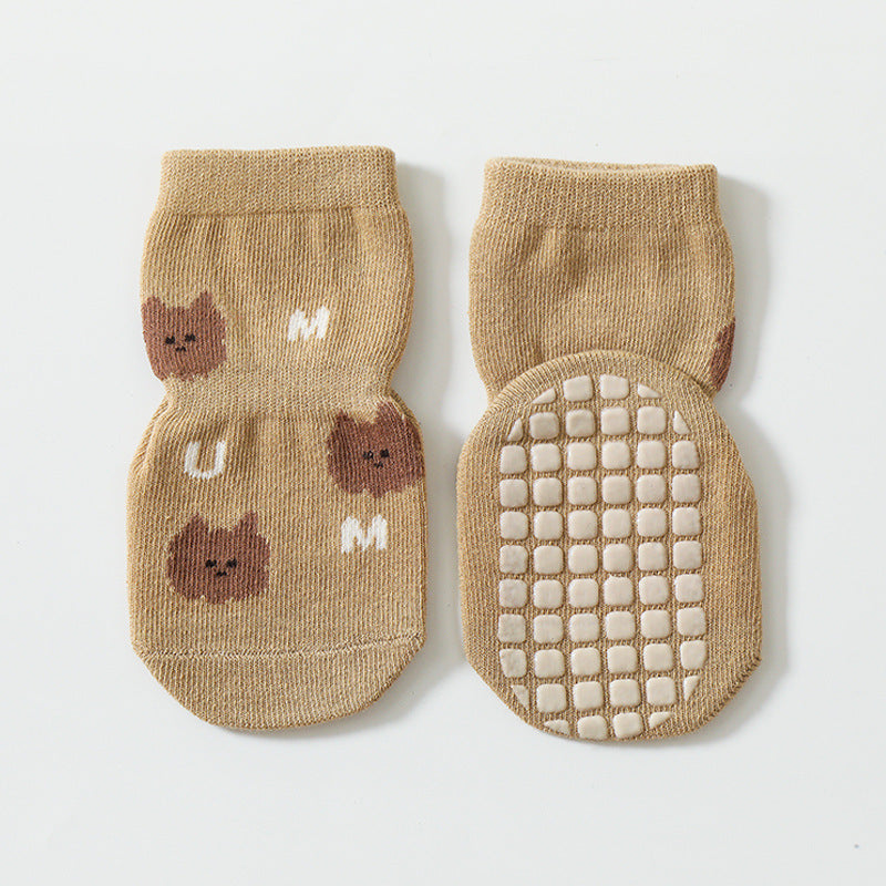 Baby Non-Slip Socks – Autumn & Winter Tube Socks Apricot Yellow