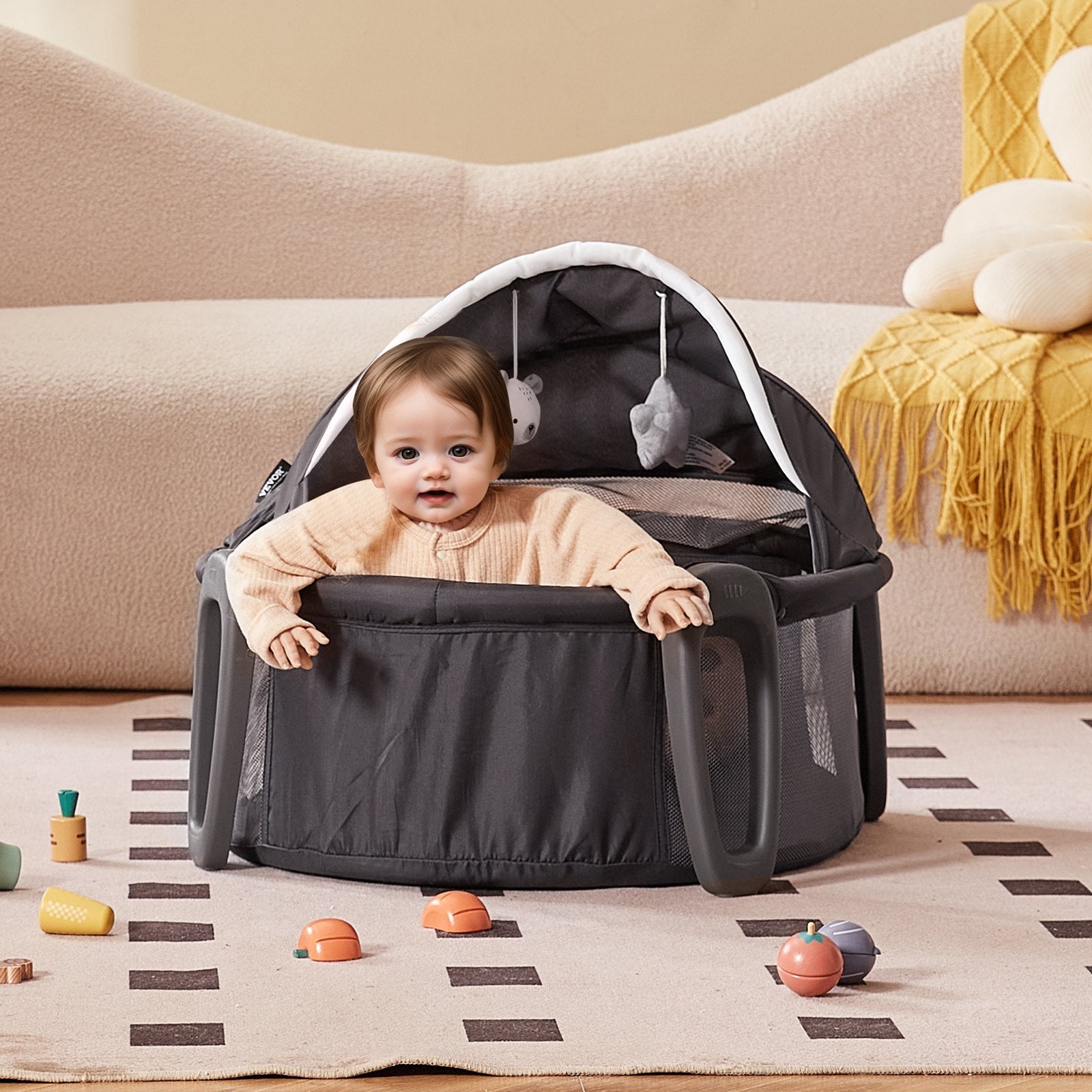 Portable Baby Bassinet – Folding Travel Dome by VEVOR
